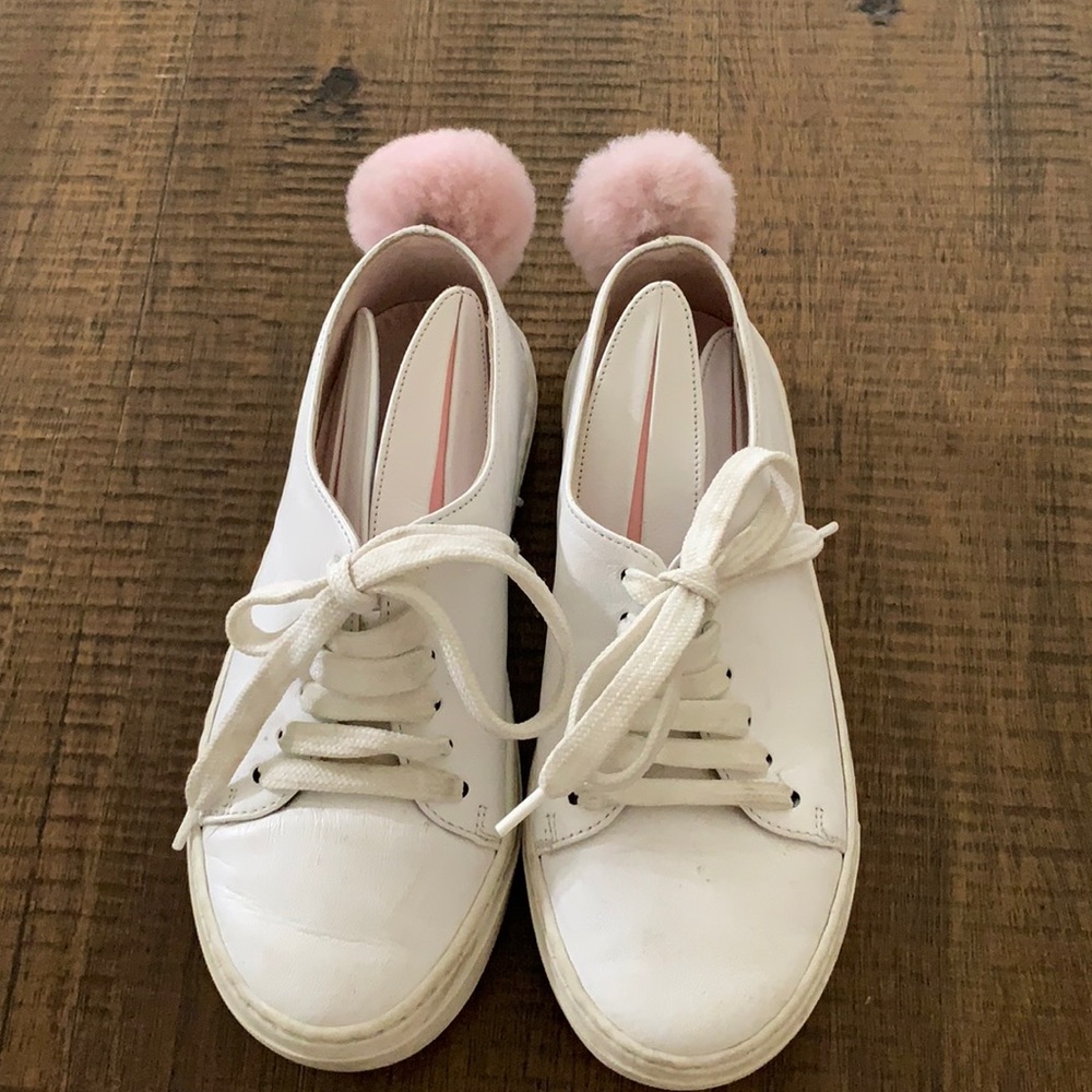 Minna Parikka kids white leather bunny shoes